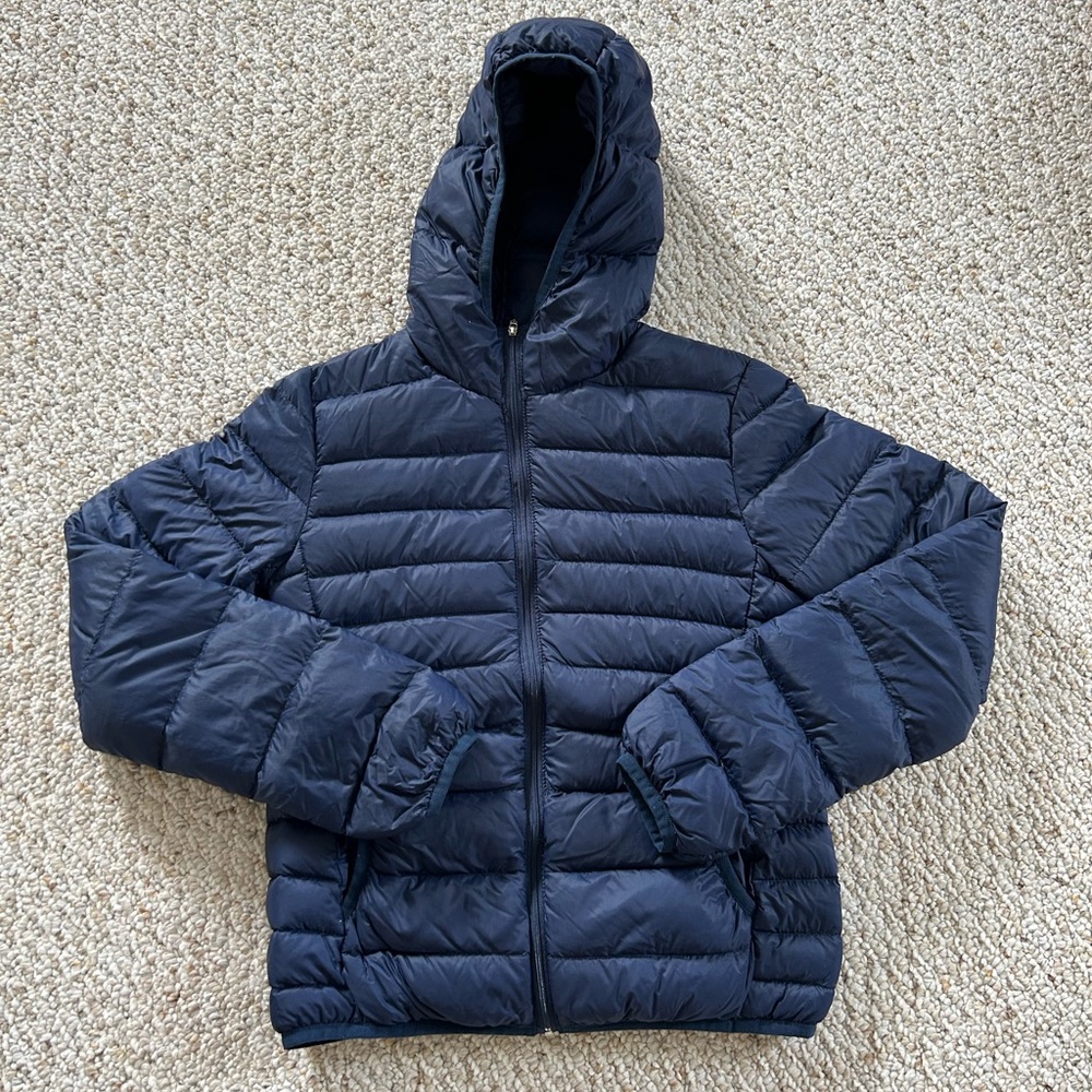 forever 21 navy packable jacket, good condition